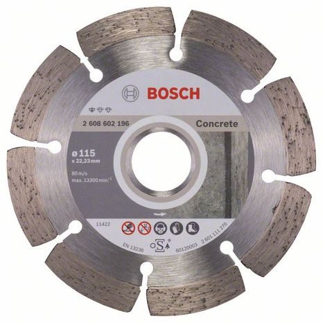 Diamantový dělící kotouč Bosch Standard for Concrete 115 mm 2608602196