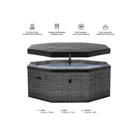 Vířivý bazén CF COMO 6 FLINT GREY - 2