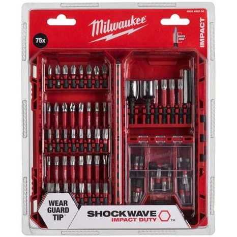 Súprava bitov a hlavíc Milwaukee SHOCKWAVE 75 ks 4932492008 - 2