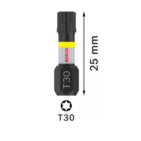 Šroubovací bit Bosch PRO Impact Control 25 mm T30 2 ks 2608522477 - 3