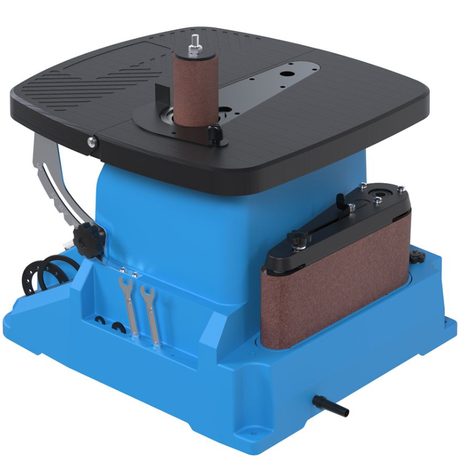 Poškozeno - Elektrická pásová a válcová bruska GÜDE GSBSM 500 - 10