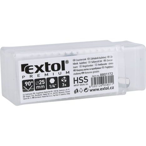 Záhlubník kuželový EXTOL PREMIUM HEX ∅25mm 8801172 - 3