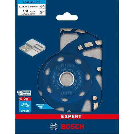 Brusný diamantový kotouč Bosch EXPERT Concrete 150 mm 2608901478 - 2