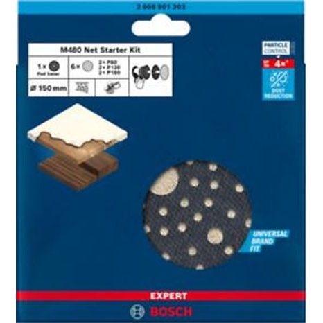 7x Brúsny papier Bosch EXPERT M480 150 mm 2608901203 - 2