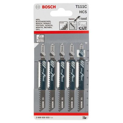 Pilový plátek Bosch Basic for Wood T111 C 5 ks 2608630033