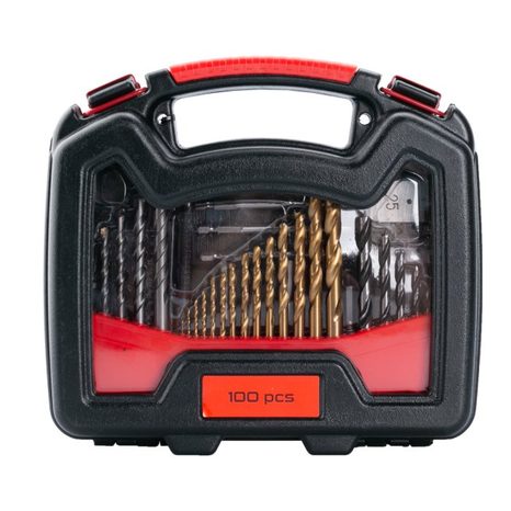 Sada vrtáků, bitů a adapterů Levior 100 ks 20340 - 2