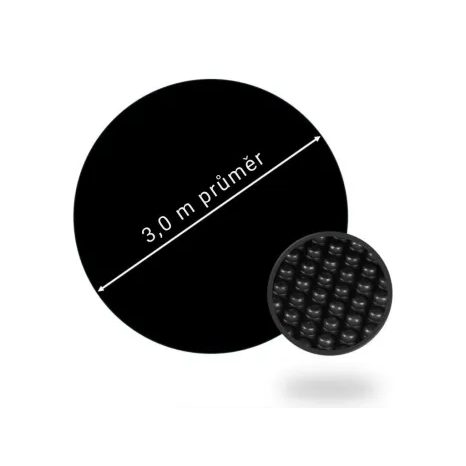 Solárna plachta CF čierna Ø 3 m - 3
