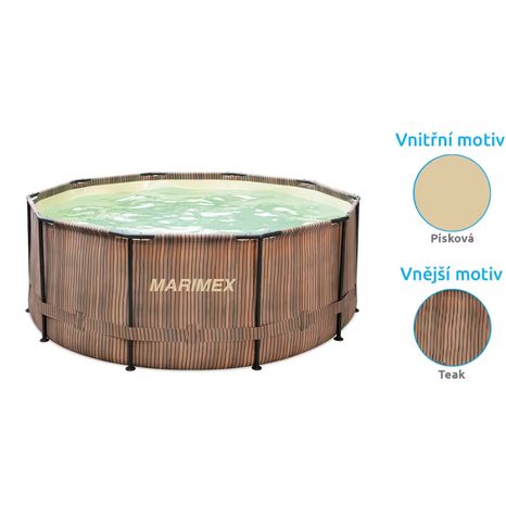 Bazén Florida Marimex 3,66 x 1,22 m TEAK vč. skimmeru 10340286 - 3