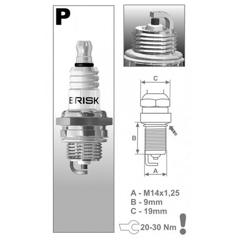 Zapalovací svíčka 2T BRISK PR17Y - 3