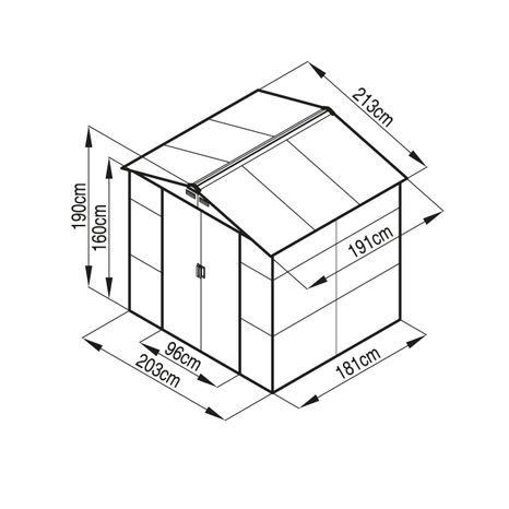 Zahradní domek GAH 407 zelený G21 63900527 - 3