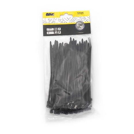 Sťahovacie pásky čierne 3,6 x 150 mm MAGG TS36150C