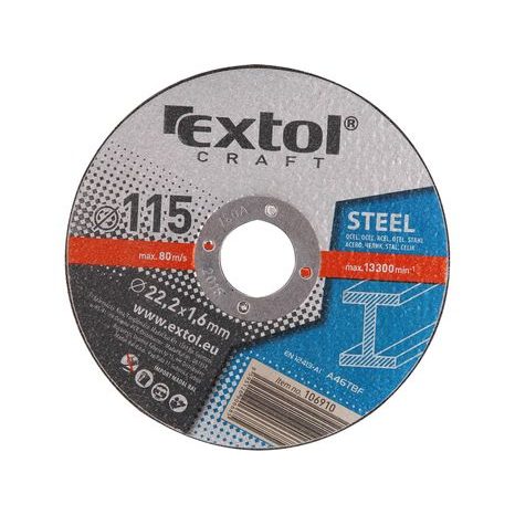 EXTOL CRAFT 106910 - kotouče řezné na kov, 5ks, 115x1,6x22,2mm