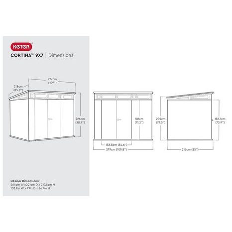 Zahradní domek Keter CORTINA 9 x 7 - 2