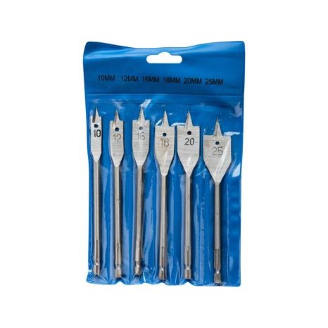 Sada plochých vrtáků EXTOL CRAFT HEX do dřeva ∅10-25x150mm 1170 - 2