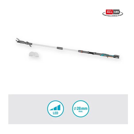 Aku teleskopické nůžky na větve Gardena HighCut 250/18V P4A SET 14774-20 - 3