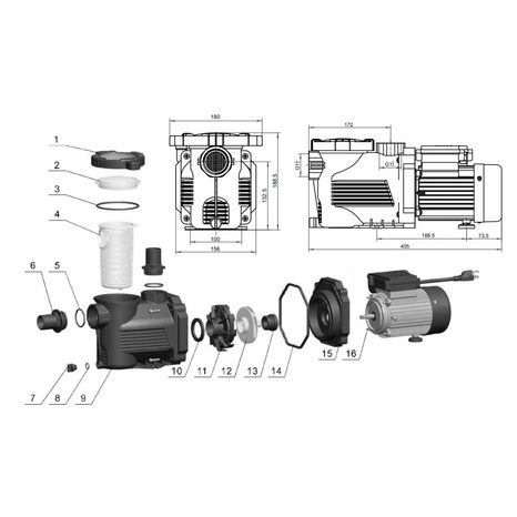 Čerpadlo k pískové filtraci CF SFA 8 - 550 W  2260151 - 5