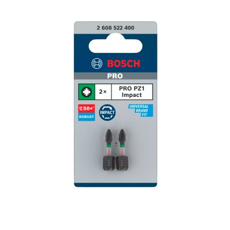 Šroubovací bit Bosch PRO Impact Control 25 mm PZ1 2 ks 2608522400