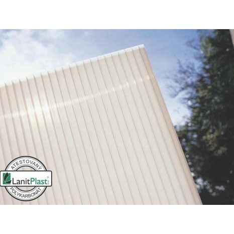 Hliníková pergola LANITPLAST WALL 33 antracit + opál PC LG2118 - 7