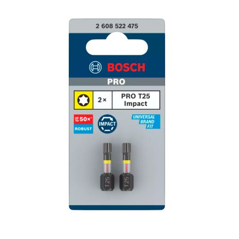 Šroubovací bit Bosch PRO Impact Control 25 mm T25 2 ks 2608522475