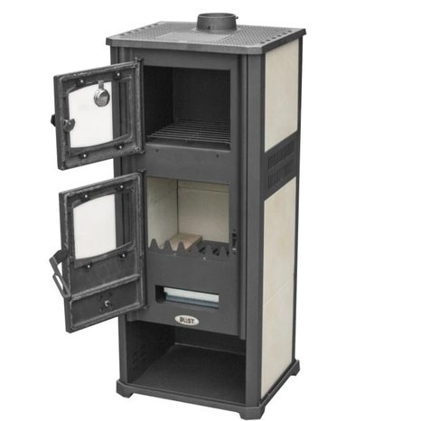 Krbová kamna s troubou BLIST Roma G Red - 2