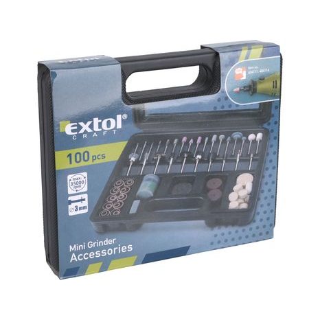 EXTOL CRAFT 73410 - nástavce na přímou brusku, sada 100ks - 2