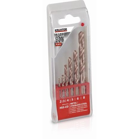 Sada spirálových vrtáků HSS Kreator do kovu Ø2-8mm KRT012701