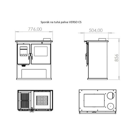 Sporák s troubou VERSO CS - 3