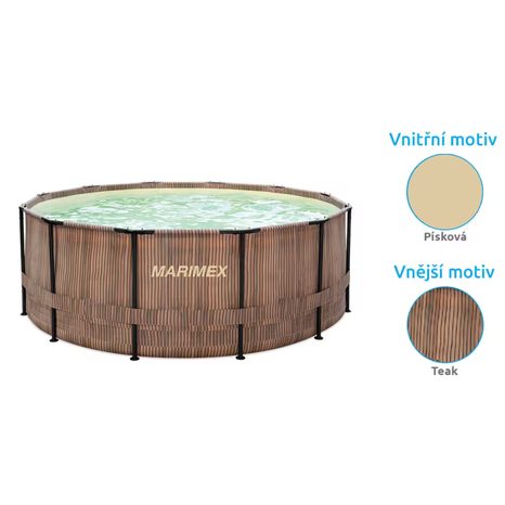 Bazén Florida Marimex 3,66 x 0,99 m TEAK vč. skimmeru 10340285 - 3