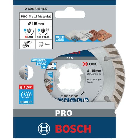 Diamantový dělicí kotouč Bosch PRO X-LOCK 115mm 1 ks 2608615165 - 2