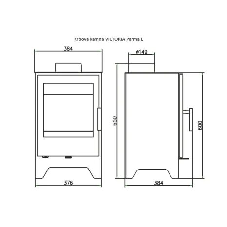 Krbová kamna VICTORIA Parma L - 2