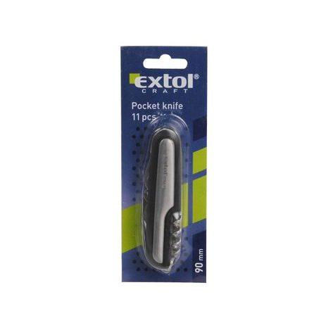 EXTOL CRAFT 91370 - nůž kapesní zavírací 11dílný, nerez, 90mm - 2