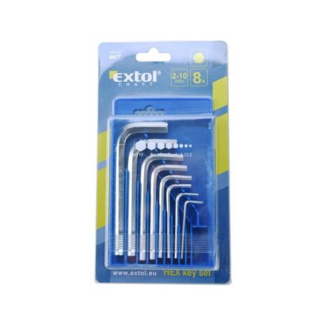 EXTOL CRAFT 6617 - L-klíče IMBUS, sada 8ks, 2-10mm - 2