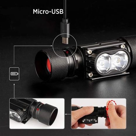 Čelovka nabíjecí SOLIGHT 650lm WN41 - 7