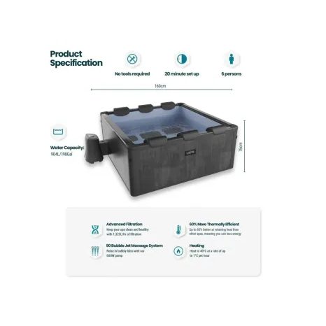 Vírivý bazén CF Wave ADRIATIC 6 BLACK WOOD - 5