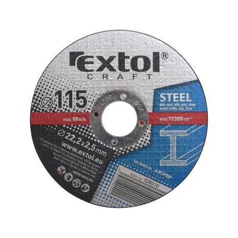 EXTOL CRAFT 108010 - kotouče řezné na kov, 5ks, 115x2,5x22,2mm