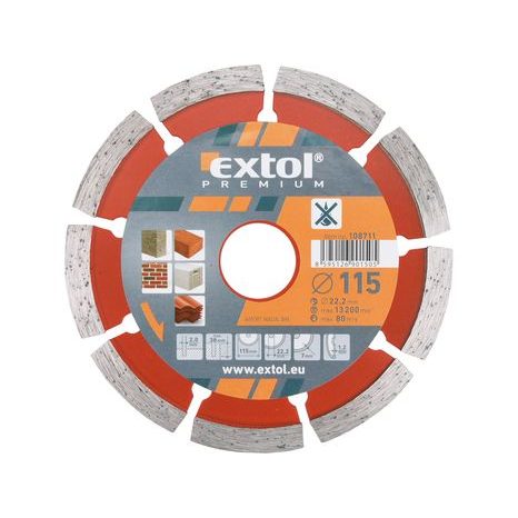 Segmentový diamantový kotouč EXTOL PREMIUM 115 mm 108711
