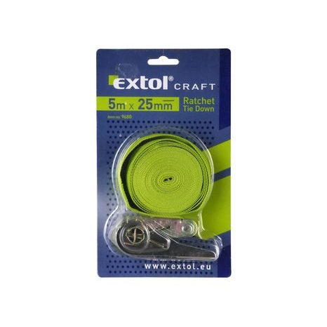 EXTOL CRAFT 9680 - pás upínací ráčnový, 5m x 25mm, max. 150kg - 2