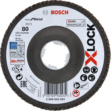 Brusný lamelový kotouč Bosch PRO X571 125 mm G80 2608619203