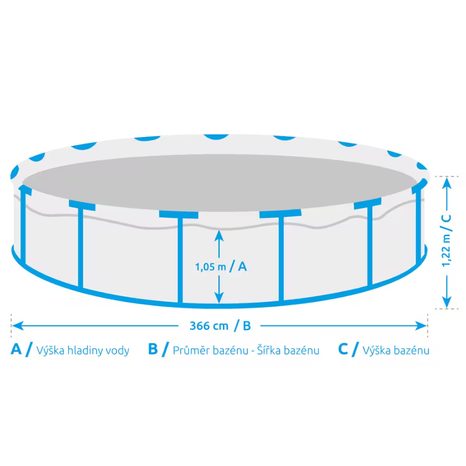 Bazén Florida Marimex 3,66 x 1,22 m TEAK vč. skimmeru 10340286 - 4