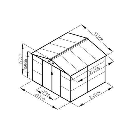 Zahradní domek GAH 706 šedý G21 63900551 - 5