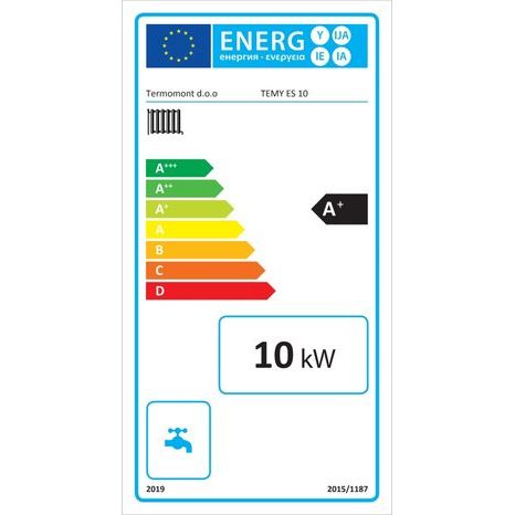 Krbová kamna s varnou plotnou a výměníkem TEMY ES 10 kW Bílá - 2