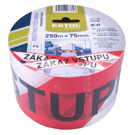 Výstražná páska 75 mm x 250 m EXTOL CRAFT 9568 - 2