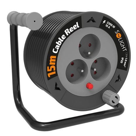 Prodlužovací kabel SOLIGHT buben 15m, 3x1,0mm² PB24B - 3