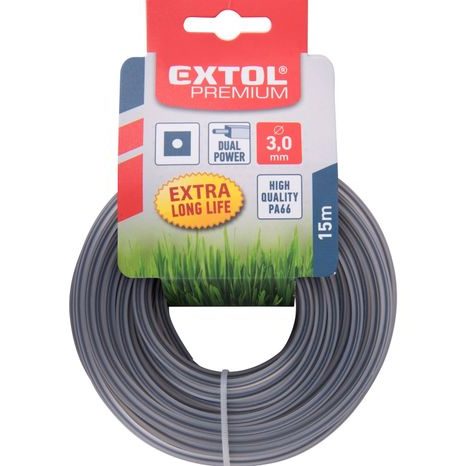 Struna s jádrem čtvercová EXTOL PREMIUM 3 mm x 15 m