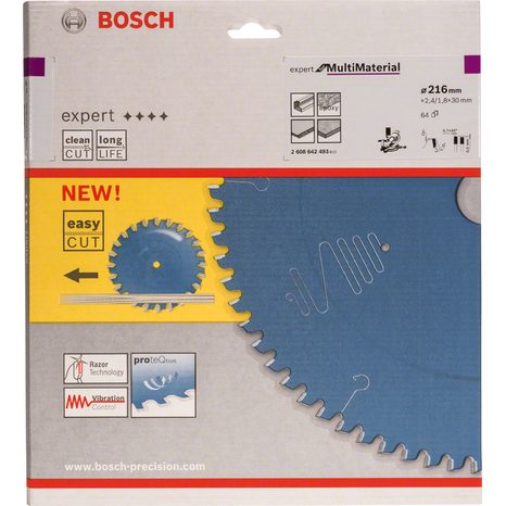 Pilový kotouč Bosch Expert for MultiMaterial 216 mm 64T 2608642493 - 2