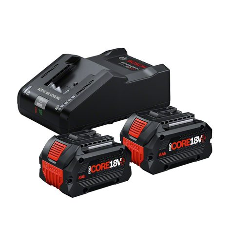 Startovací sada Bosch 2 ks ProCORE18V+8,0Ah s rychlonabíječkou 1600A02X03