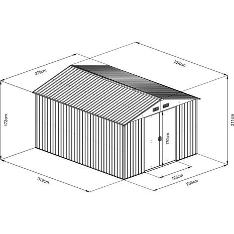 Záhradný domček FIELDMANN 9 m² FZDO 1009 - 2
