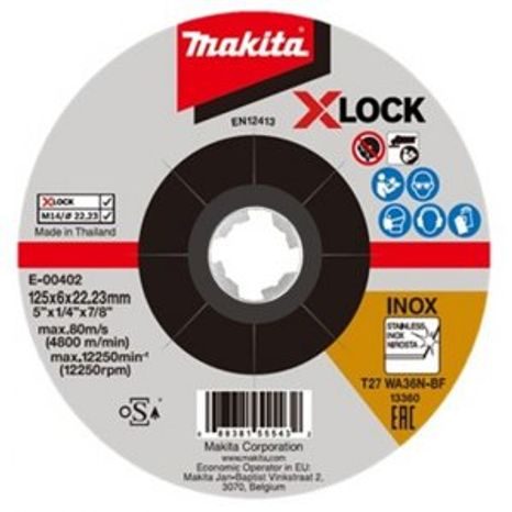 Brusný kotouč na nerez Makita X-LOCK 125 mm E-00402