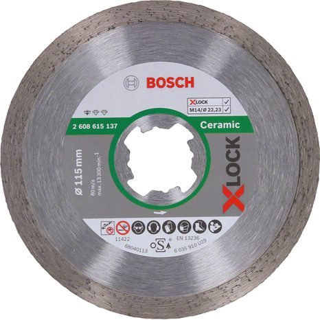 Diamantový řezný kotouč Bosch Standard for Ceramic X-LOCK 115mm 1 ks 2608615137