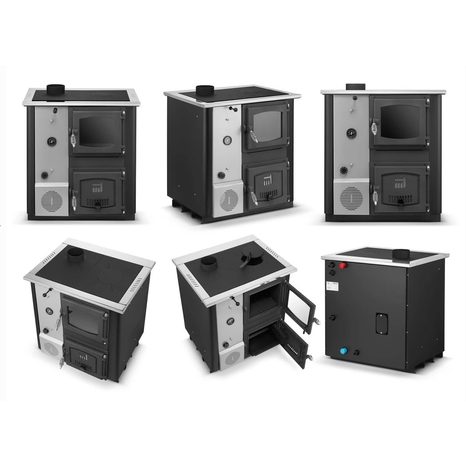 Sporák s výměníkem TEMY PRO 18 kW levá, černá - 2